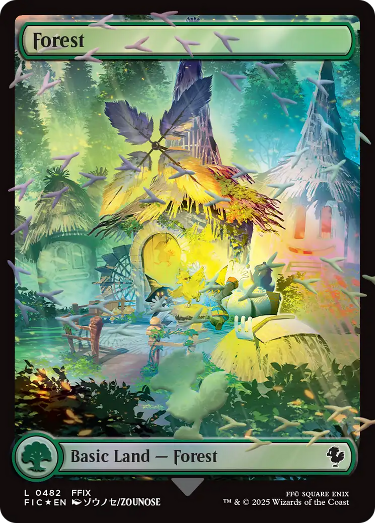 Forest (Chocobo Track Foil) [FINAL FANTASY Commander] | Cards and Coasters CA