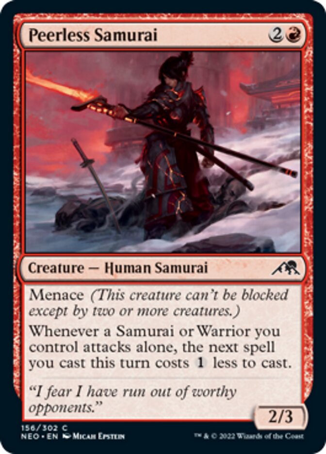 Peerless Samurai [Kamigawa: Neon Dynasty] | Cards and Coasters CA
