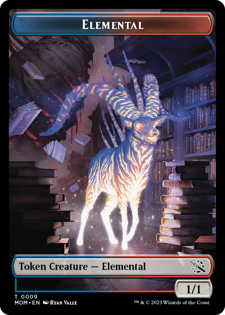 Elemental (9) // Vampire Double-Sided Token [March of the Machine Tokens] | Cards and Coasters CA