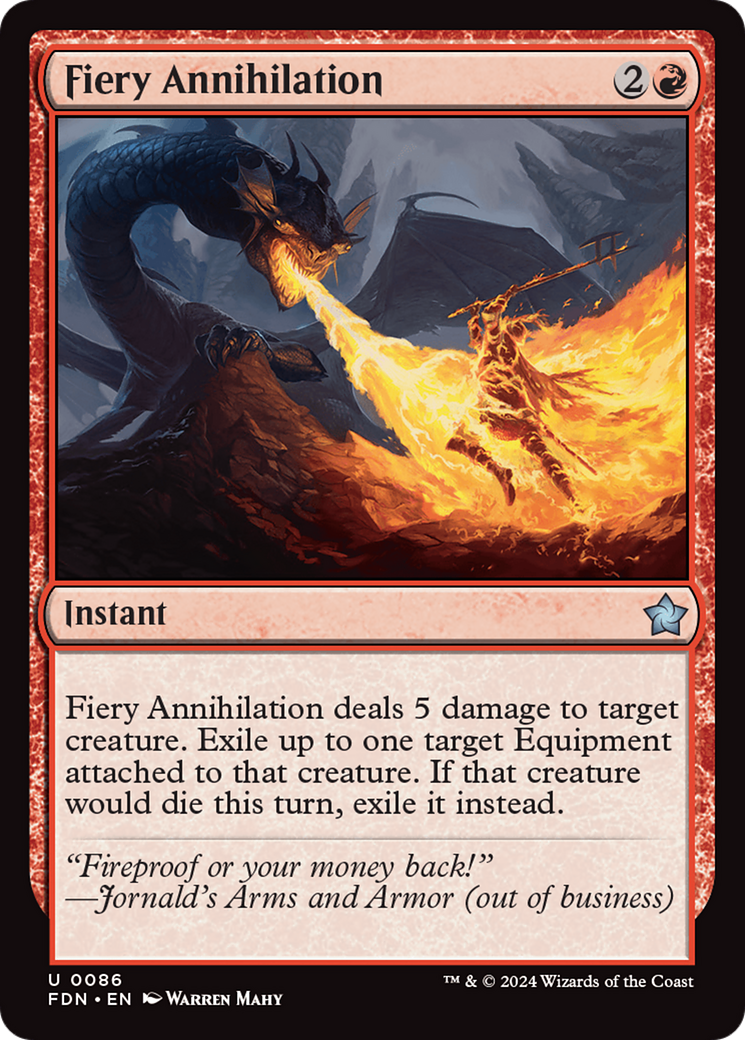 Fiery Annihilation [Foundations] | Cards and Coasters CA
