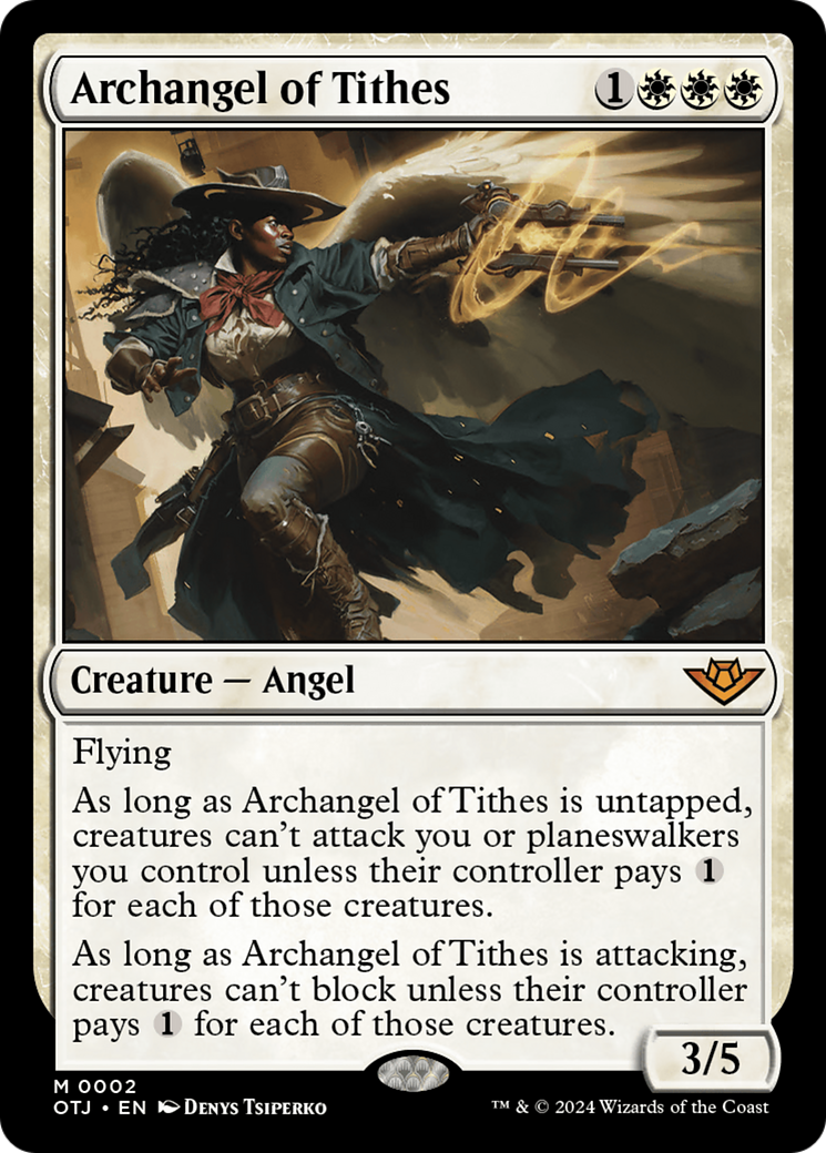 Archangel of Tithes [Outlaws of Thunder Junction] | Cards and Coasters CA