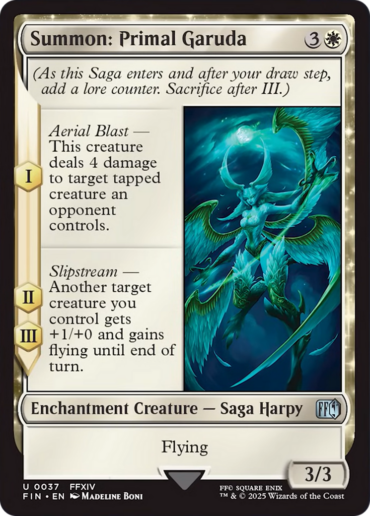 Summon: Primal Garuda [FINAL FANTASY] | Cards and Coasters CA