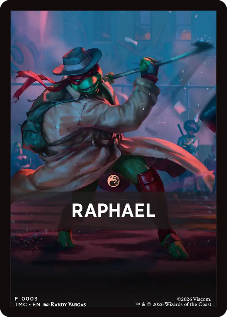 Raphael Theme Card [Teenage Mutant Ninja Turtles Commander Tokens] | Cards and Coasters CA