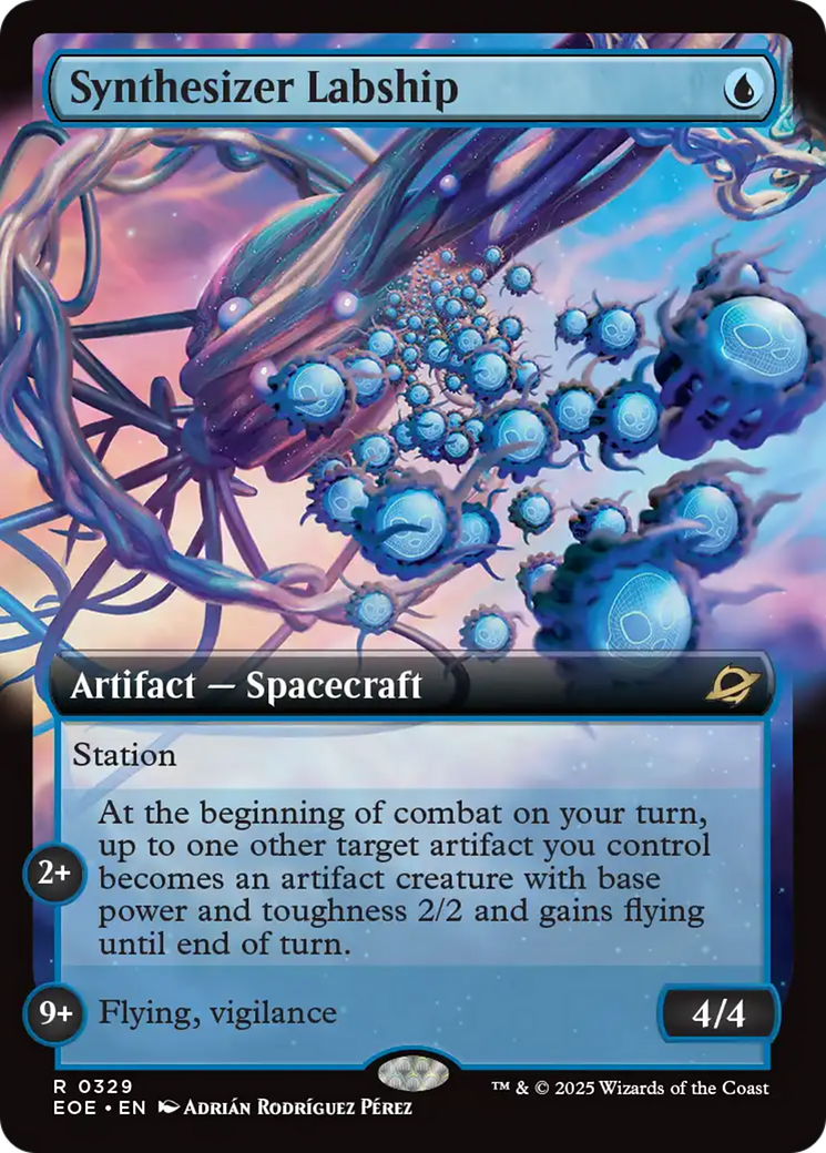 Synthesizer Labship (Extended Art) [Edge of Eternities] | Cards and Coasters CA