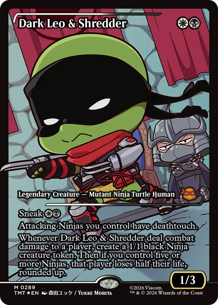 Dark Leo & Shredder (Showcase) [Teenage Mutant Ninja Turtles] | Cards and Coasters CA