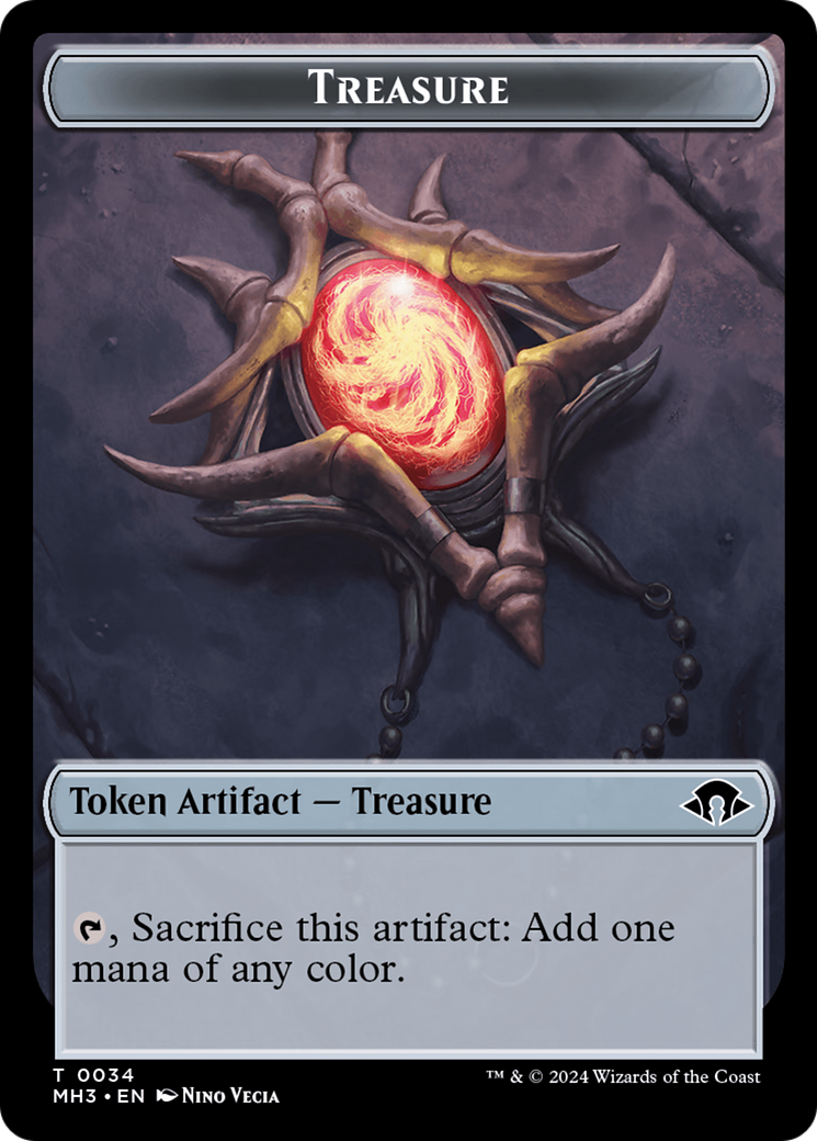 Phyrexian Germ // Treasure Double-Sided Token [Modern Horizons 3 Tokens] | Cards and Coasters CA