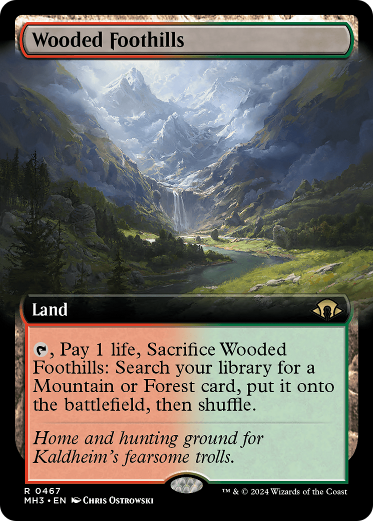 Wooded Foothills (Extended Art) [Modern Horizons 3] | Cards and Coasters CA