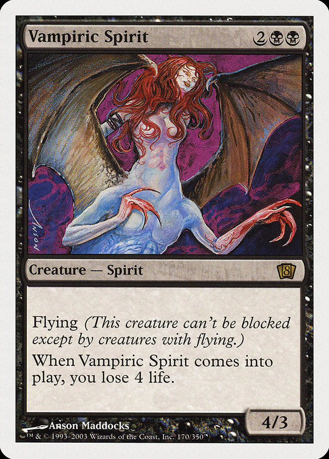 Vampiric Spirit (8th Edition) [Oversize Cards] | Cards and Coasters CA