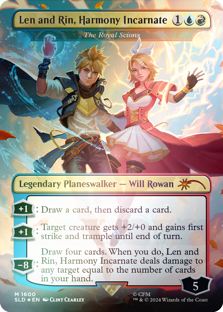 Len and Rin, Harmony Incarnate - The Royal Scions (Rainbow Foil) [Secret Lair Drop Series] | Cards and Coasters CA