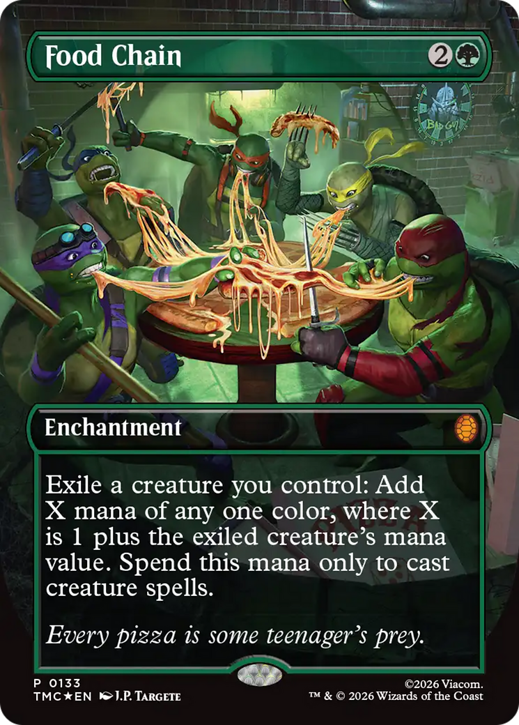 Food Chain (Borderless) [Teenage Mutant Ninja Turtles Commander] | Cards and Coasters CA