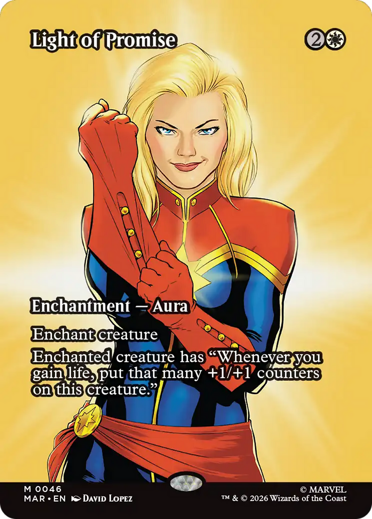 Light of Promise (Borderless) [Marvel Universe: Eternal-Legal] | Cards and Coasters CA