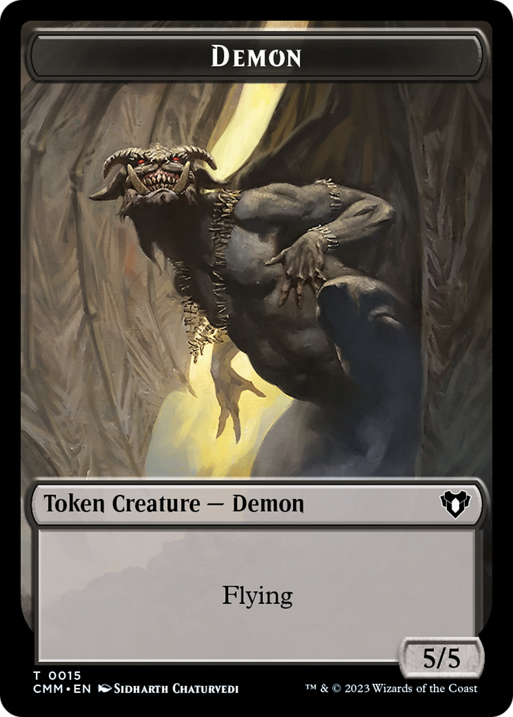 Demon Token [Commander Masters Tokens] | Cards and Coasters CA