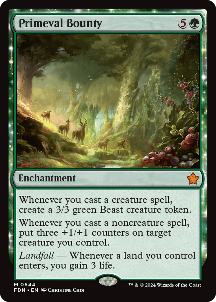 Primeval Bounty [Foundations] | Cards and Coasters CA