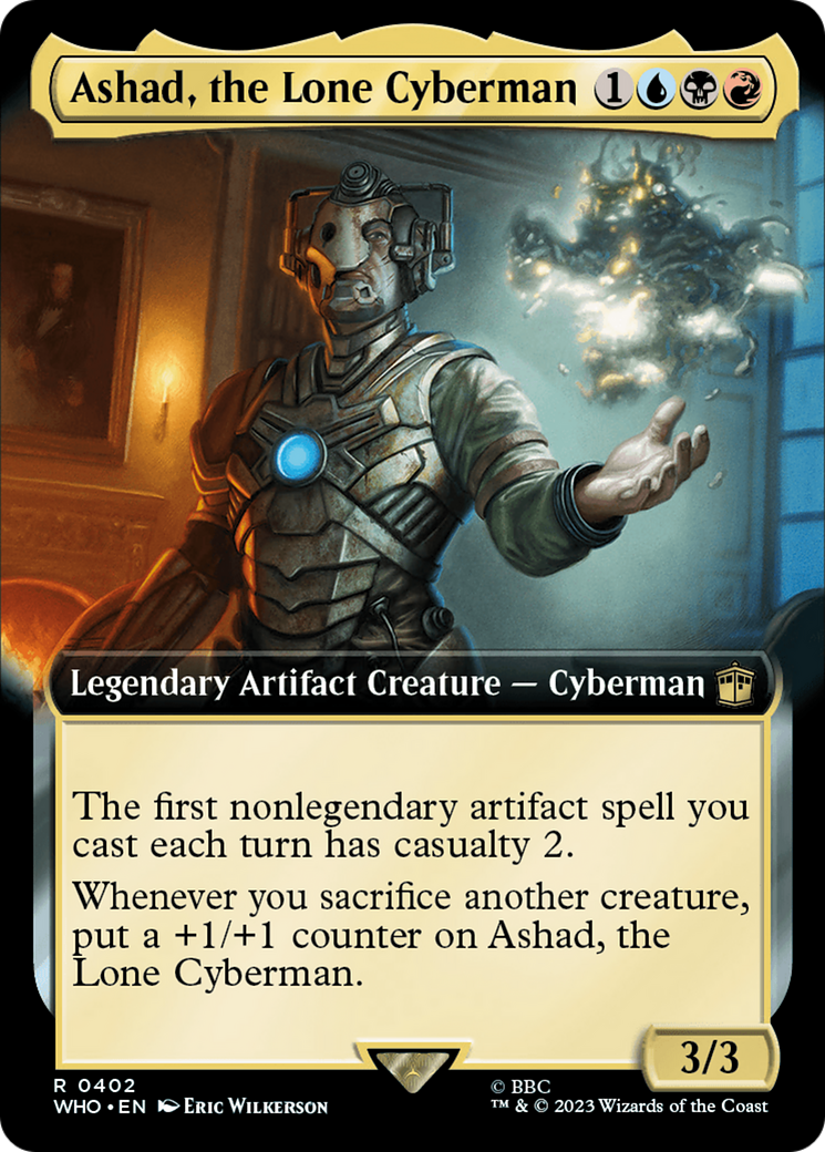 Ashad, the Lone Cyberman (Extended Art) [Doctor Who] | Cards and Coasters CA