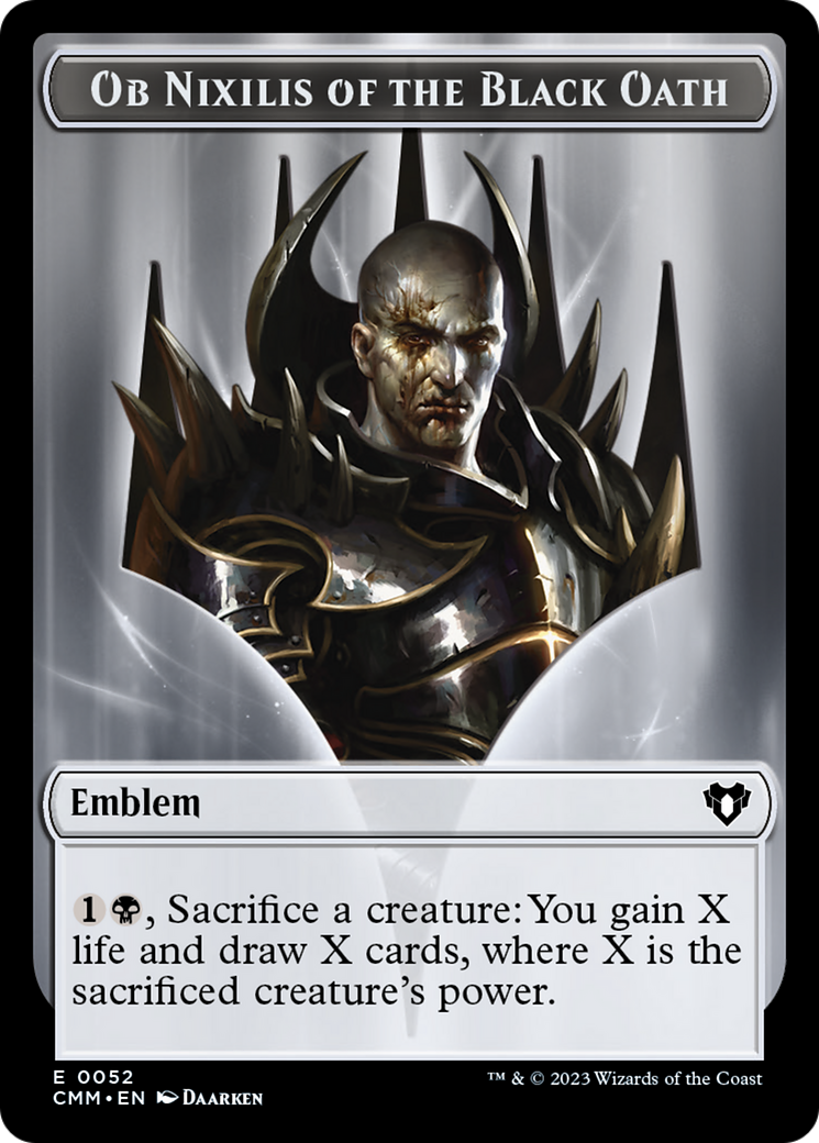 Ob Nixilis of the Black Oath Emblem [Commander Masters Tokens] | Cards and Coasters CA
