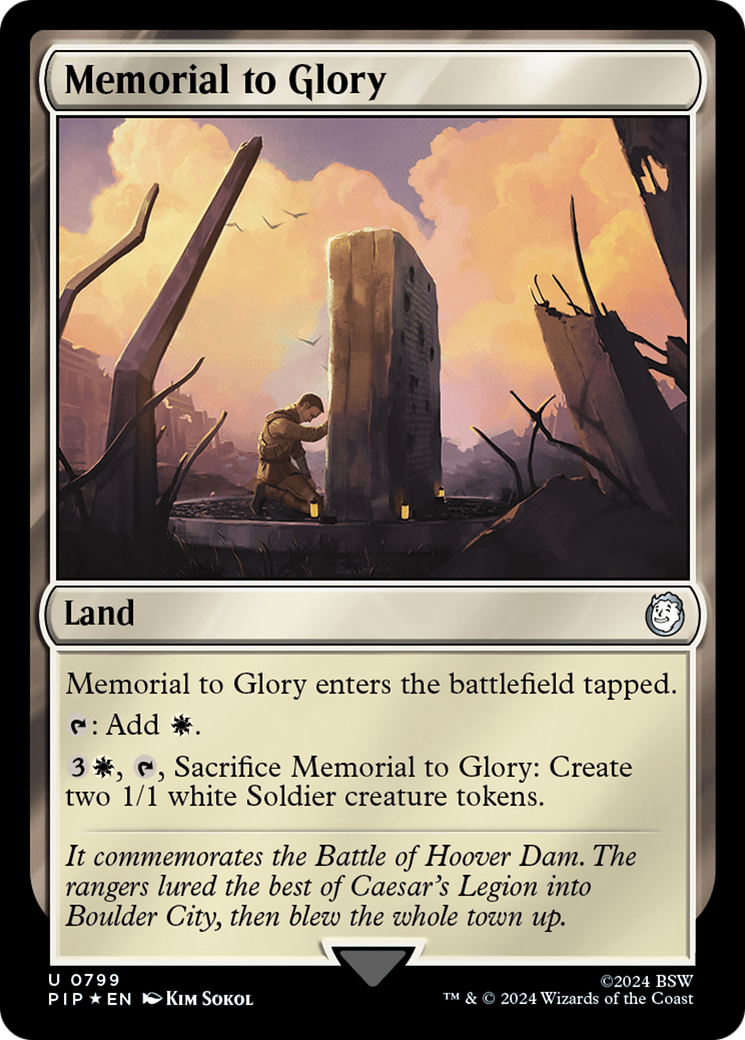 Memorial to Glory (Surge Foil) [Fallout] | Cards and Coasters CA