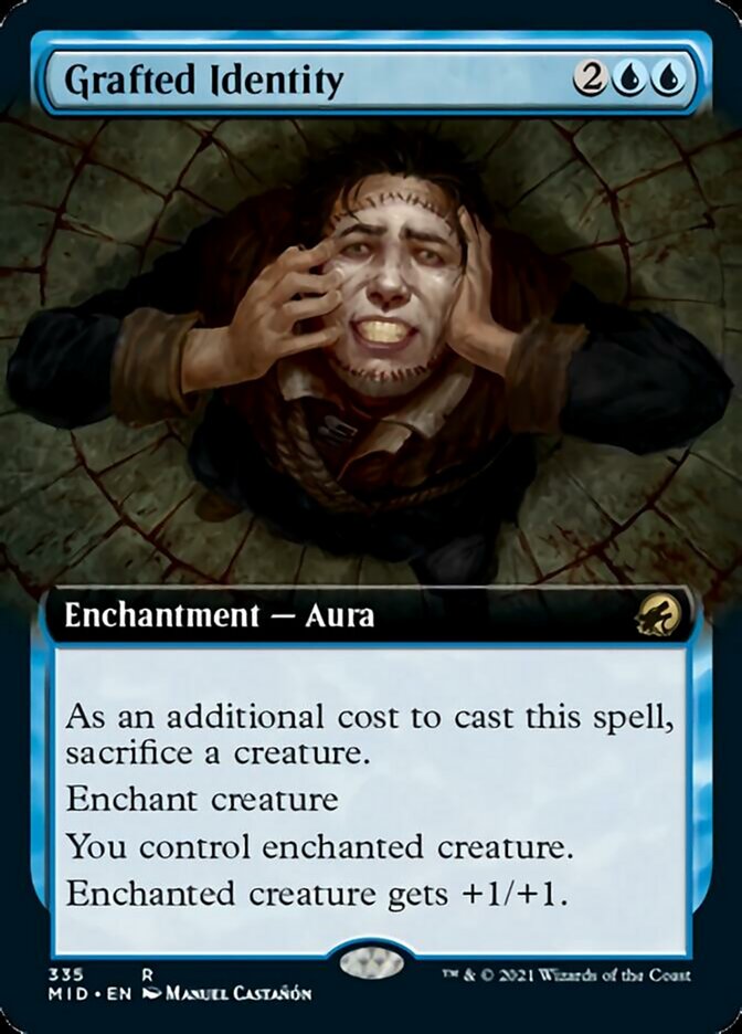 Grafted Identity (Extended Art) [Innistrad: Midnight Hunt] | Cards and Coasters CA