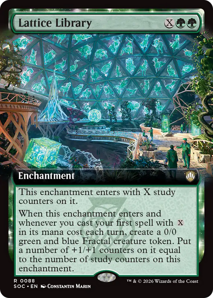 Lattice Library (Extended Art) [Secrets of Strixhaven Commander] | Cards and Coasters CA
