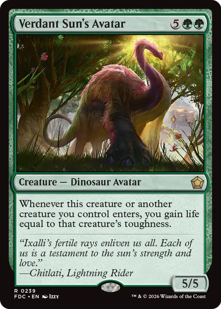 Verdant Sun's Avatar [Foundations Commander] | Cards and Coasters CA