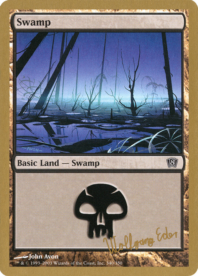 Swamp (we340) (Wolfgang Eder) [World Championship Decks 2003] | Cards and Coasters CA