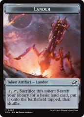 Human Soldier // Lander (0007) Doubled-Sided Token [Edge of Eternities Tokens] | Cards and Coasters CA