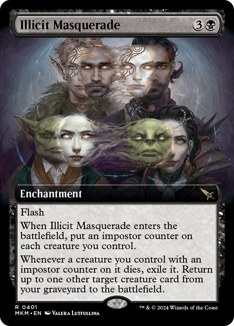 Illicit Masquerade (Extended Art) [Murders at Karlov Manor] | Cards and Coasters CA