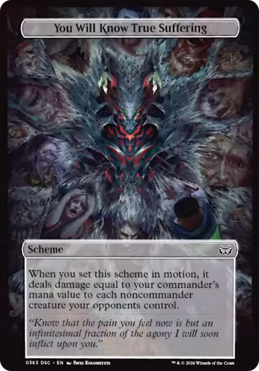 You Will Know True Suffering (Full Art) [Duskmourn: House of Horror Commander] | Cards and Coasters CA