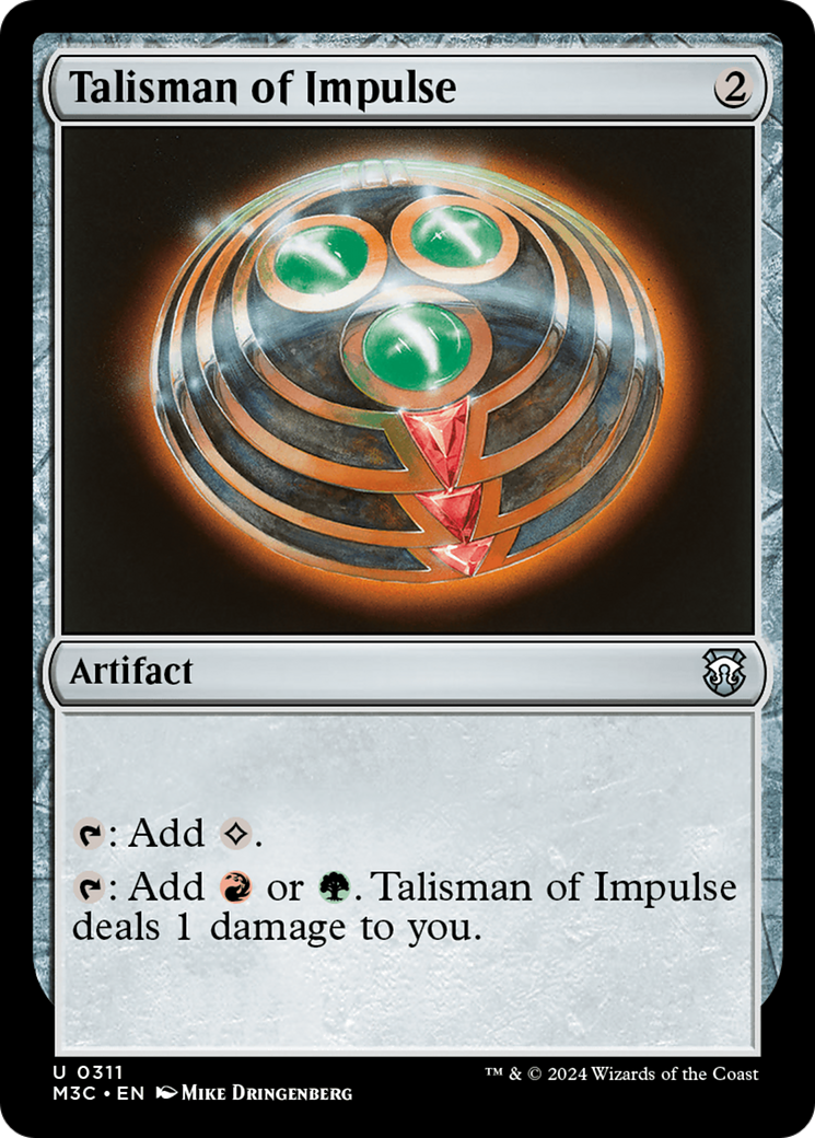 Talisman of Impulse (Ripple Foil) [Modern Horizons 3 Commander] | Cards and Coasters CA