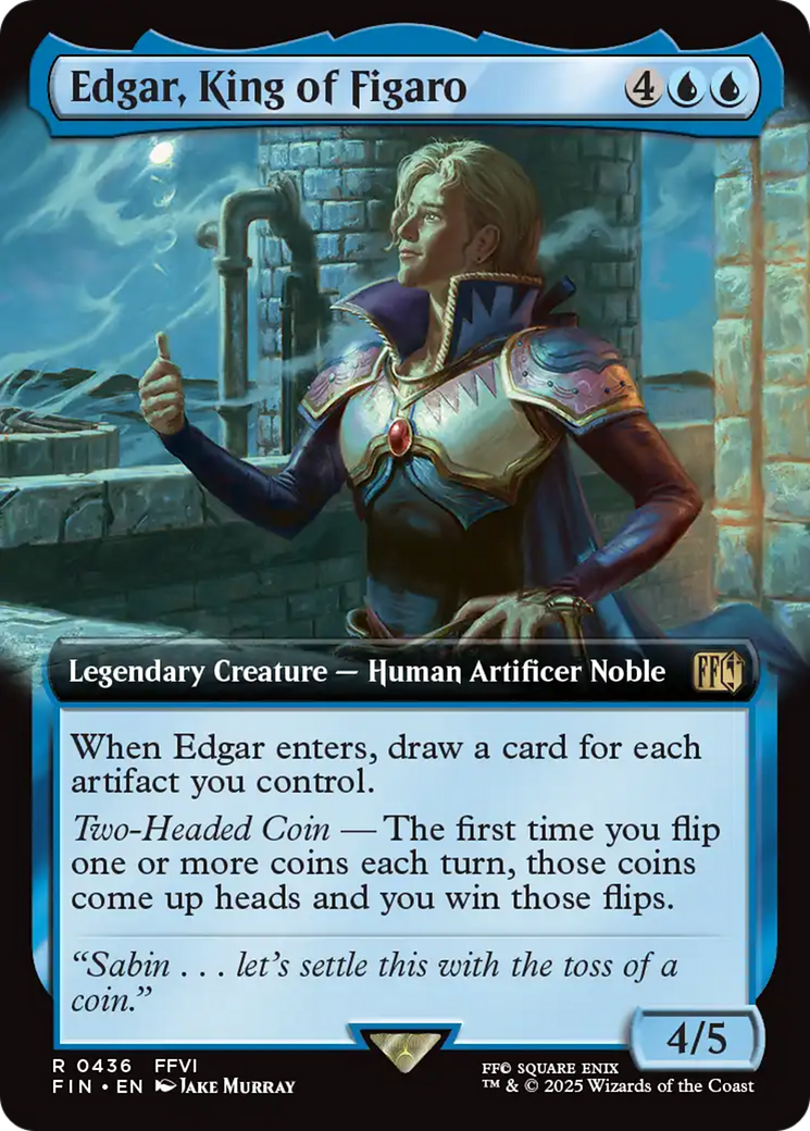 Edgar, King of Figaro (Extended Art) [FINAL FANTASY] | Cards and Coasters CA