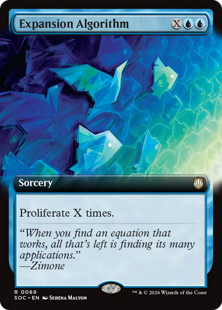 Expansion Algorithm (Extended Art) [Secrets of Strixhaven Commander] | Cards and Coasters CA