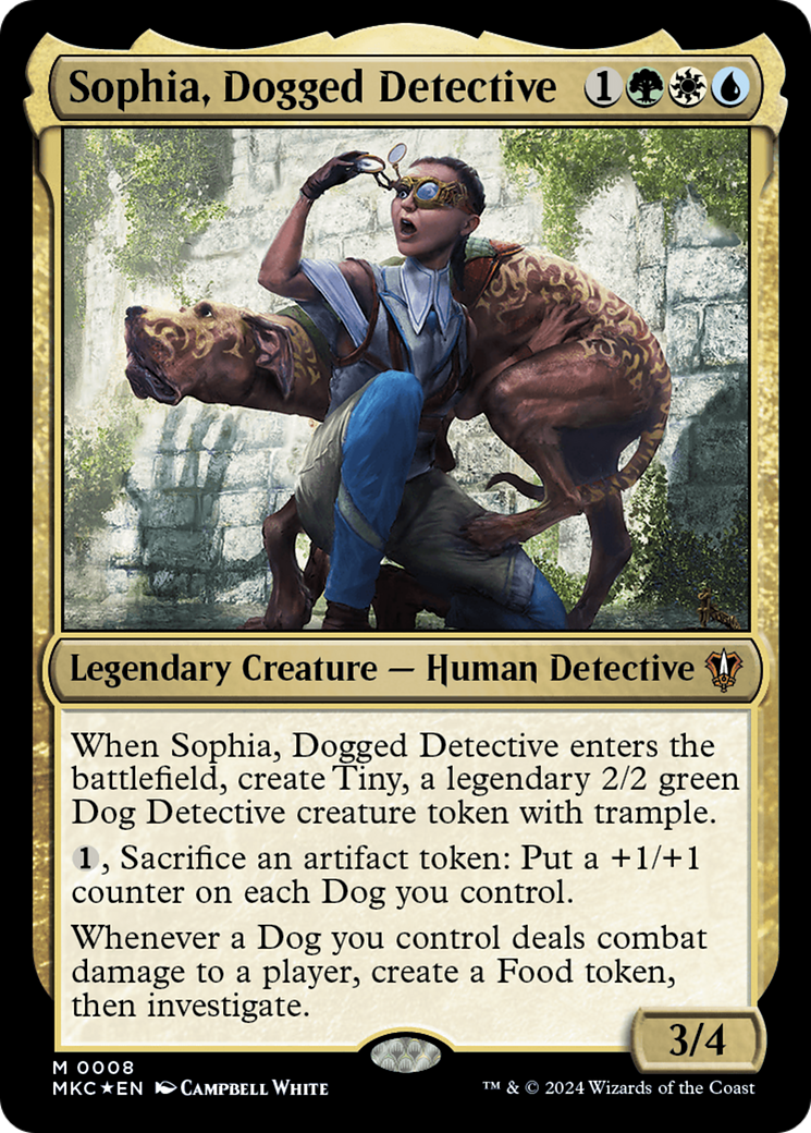 Sophia, Dogged Detective [Murders at Karlov Manor Commander] | Cards and Coasters CA