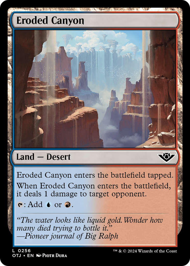 Eroded Canyon [Outlaws of Thunder Junction] | Cards and Coasters CA