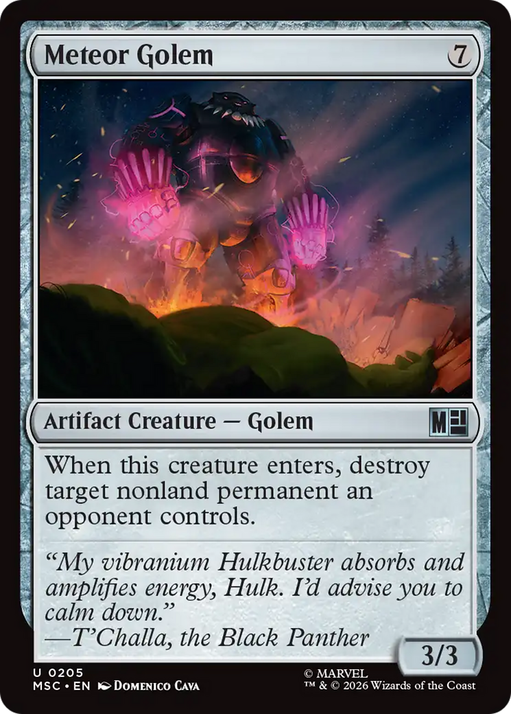 Meteor Golem (Surge Foil) [Marvel Super Heroes Commander] | Cards and Coasters CA