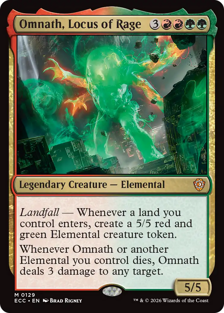 Omnath, Locus of Rage [Lorwyn Eclipsed Commander] | Cards and Coasters CA