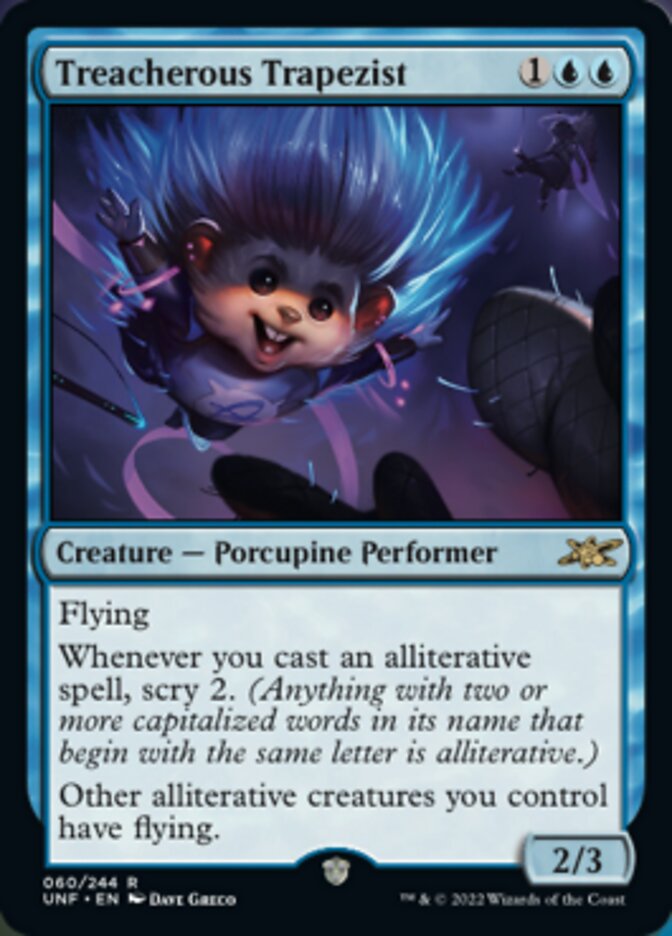 Treacherous Trapezist [Unfinity] | Cards and Coasters CA
