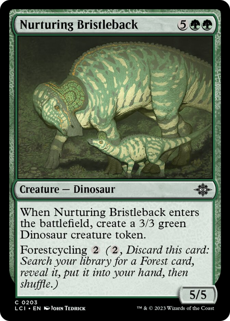 Nurturing Bristleback [The Lost Caverns of Ixalan] | Cards and Coasters CA