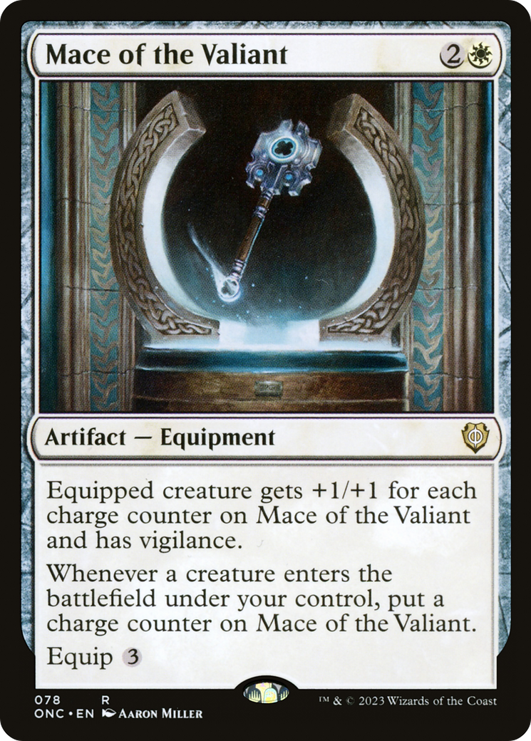 Mace of the Valiant [Phyrexia: All Will Be One Commander] | Cards and Coasters CA