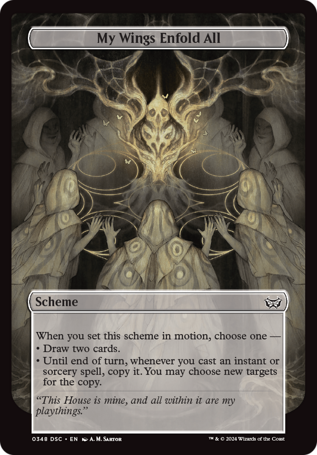 My Wings Enfold All (Full Art) [Duskmourn: Archenemy] | Cards and Coasters CA