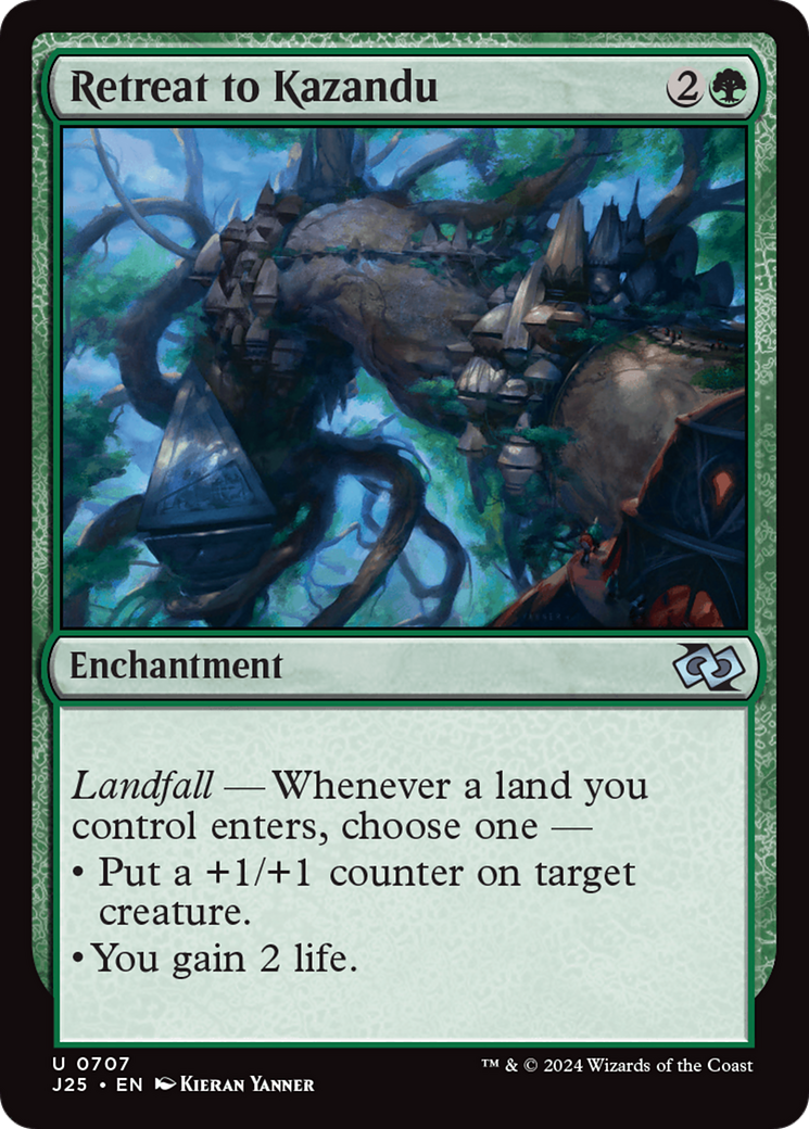 Retreat to Kazandu [Foundations Jumpstart] | Cards and Coasters CA