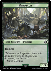 Gnome // Dinosaur (0001) Double-Sided Token [The Lost Caverns of Ixalan Tokens] | Cards and Coasters CA