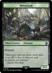 Fungus Dinosaur // Dinosaur (0001) Double-Sided Token [The Lost Caverns of Ixalan Tokens] | Cards and Coasters CA