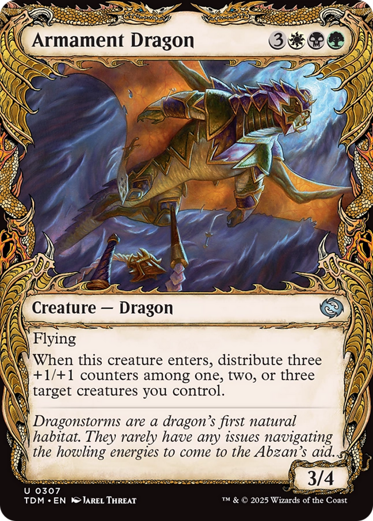 Armament Dragon (Showcase) [Tarkir: Dragonstorm] | Cards and Coasters CA