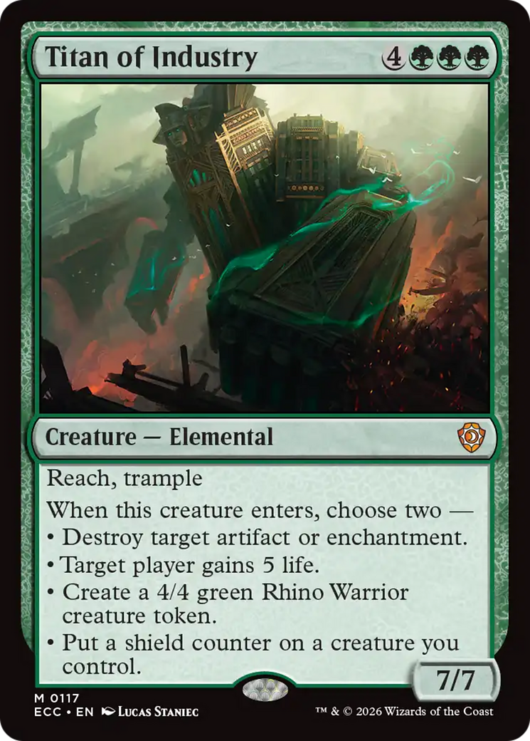 Titan of Industry [Lorwyn Eclipsed Commander] | Cards and Coasters CA