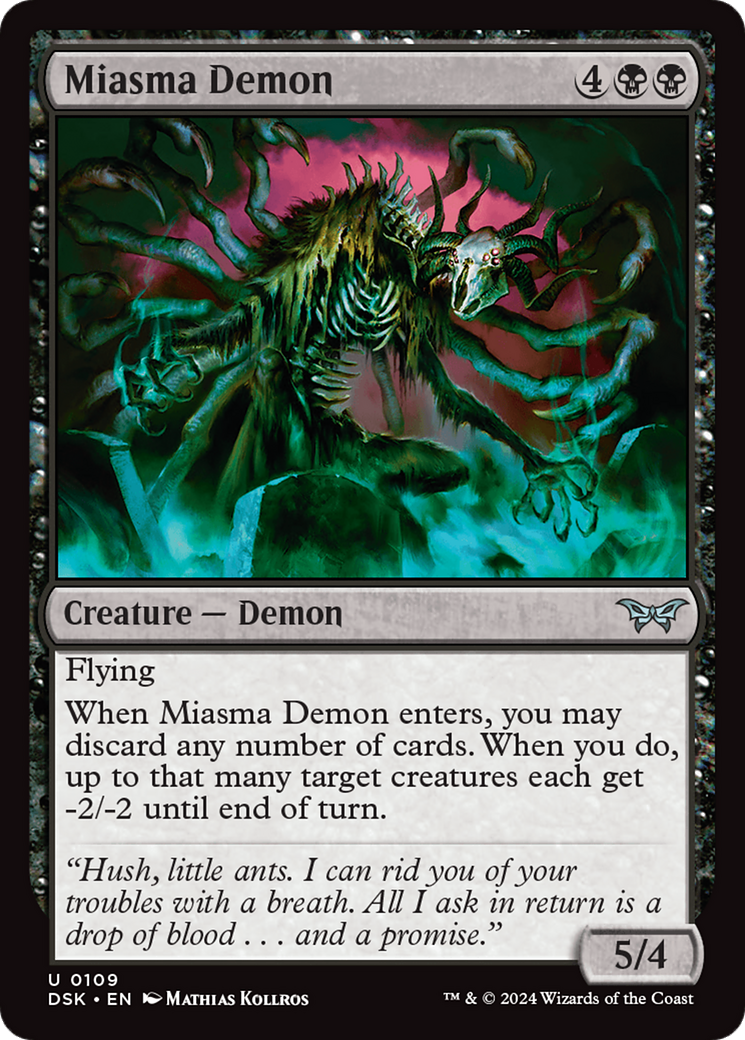 Miasma Demon [Duskmourn: House of Horror] | Cards and Coasters CA