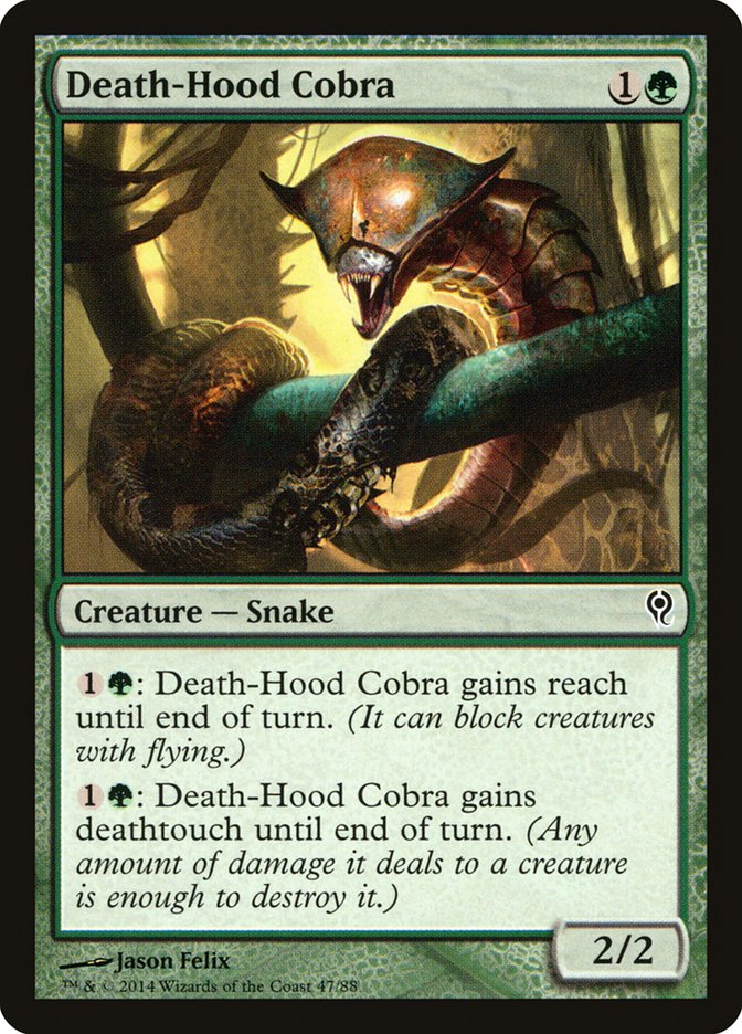 Death-Hood Cobra [Duel Decks: Jace vs. Vraska] | Cards and Coasters CA