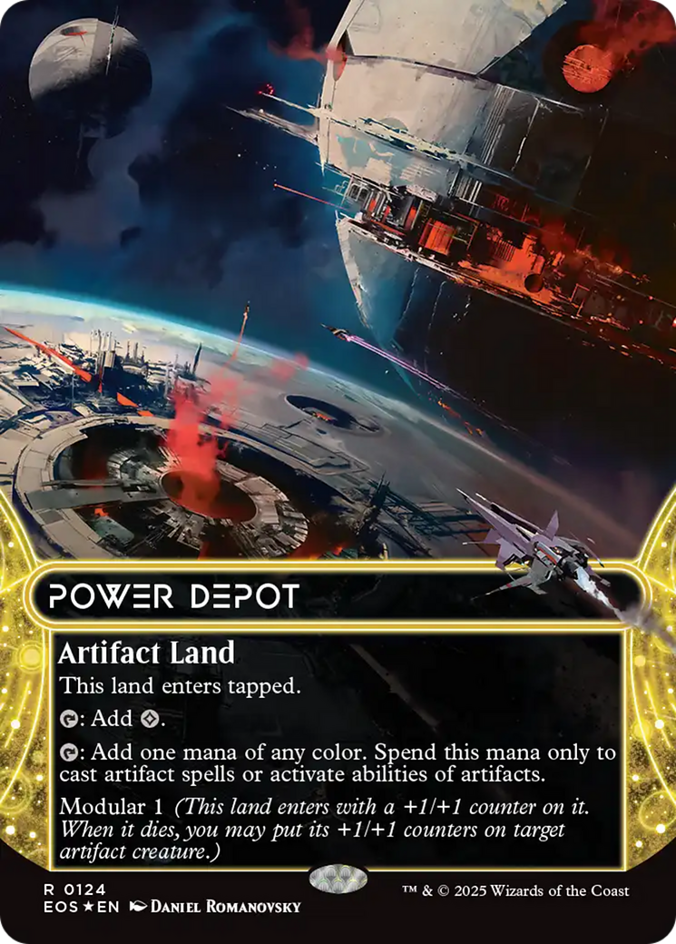 Power Depot (0124) (Borderless) (Galaxy Foil) [Edge of Eternities: Stellar Sights] | Cards and Coasters CA