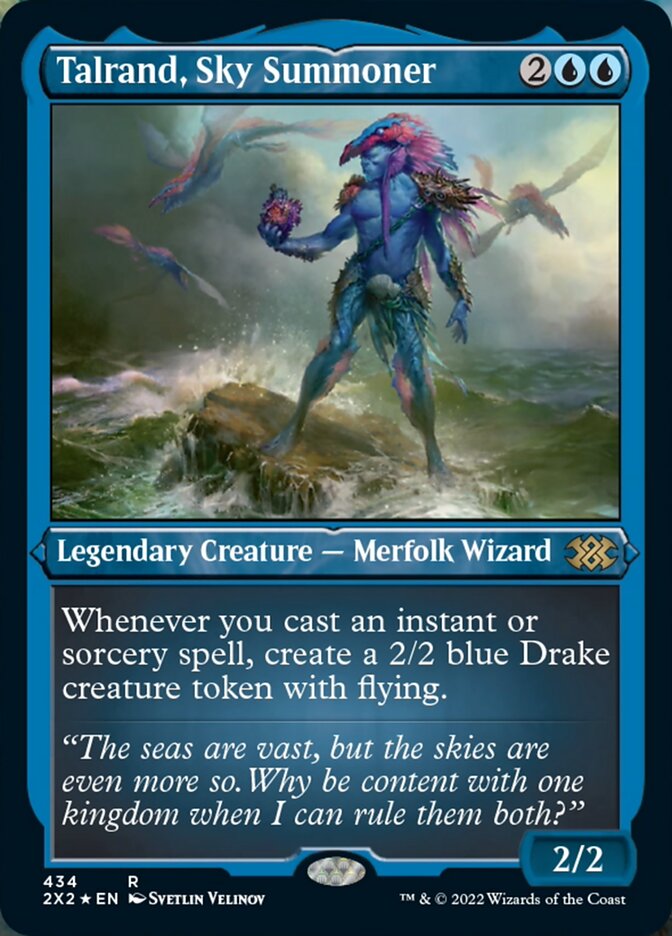 Talrand, Sky Summoner (Foil Etched) [Double Masters 2022] | Cards and Coasters CA
