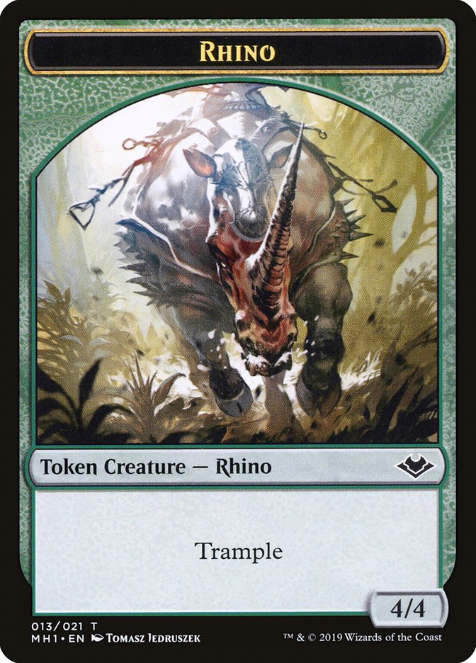 Rhino Token [Modern Horizons Tokens] | Cards and Coasters CA