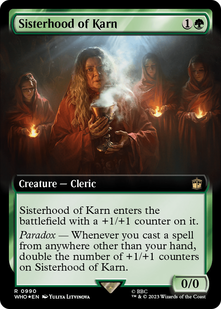 Sisterhood of Karn (Extended Art) (Surge Foil) [Doctor Who] | Cards and Coasters CA