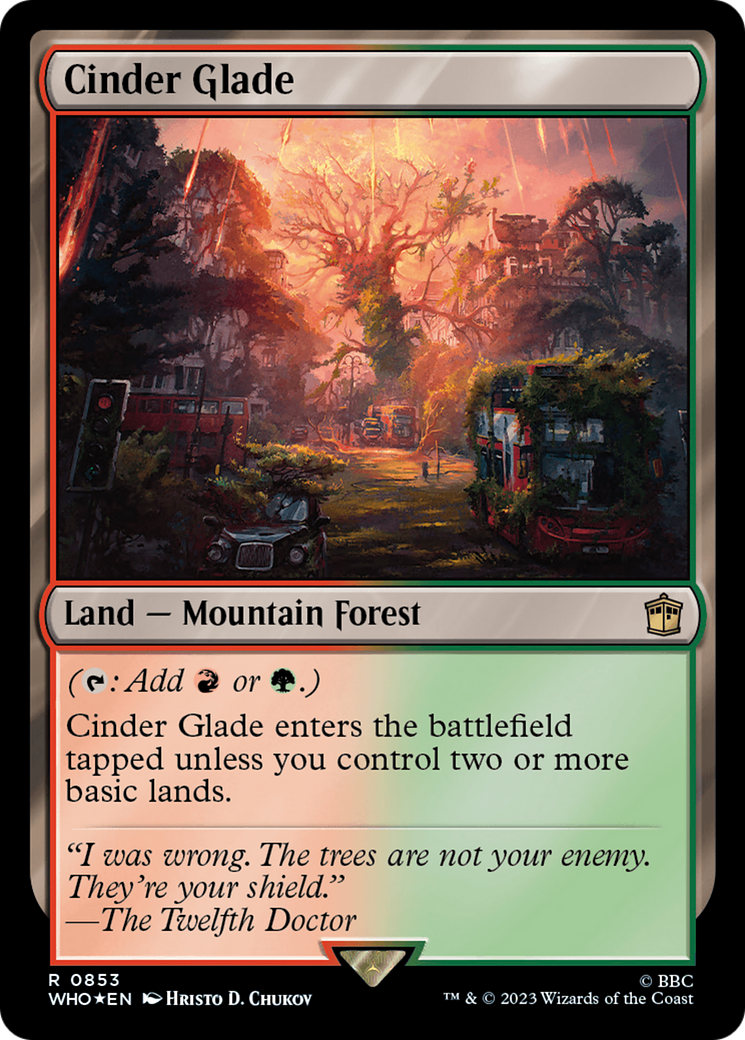 Cinder Glade (Surge Foil) [Doctor Who] | Cards and Coasters CA
